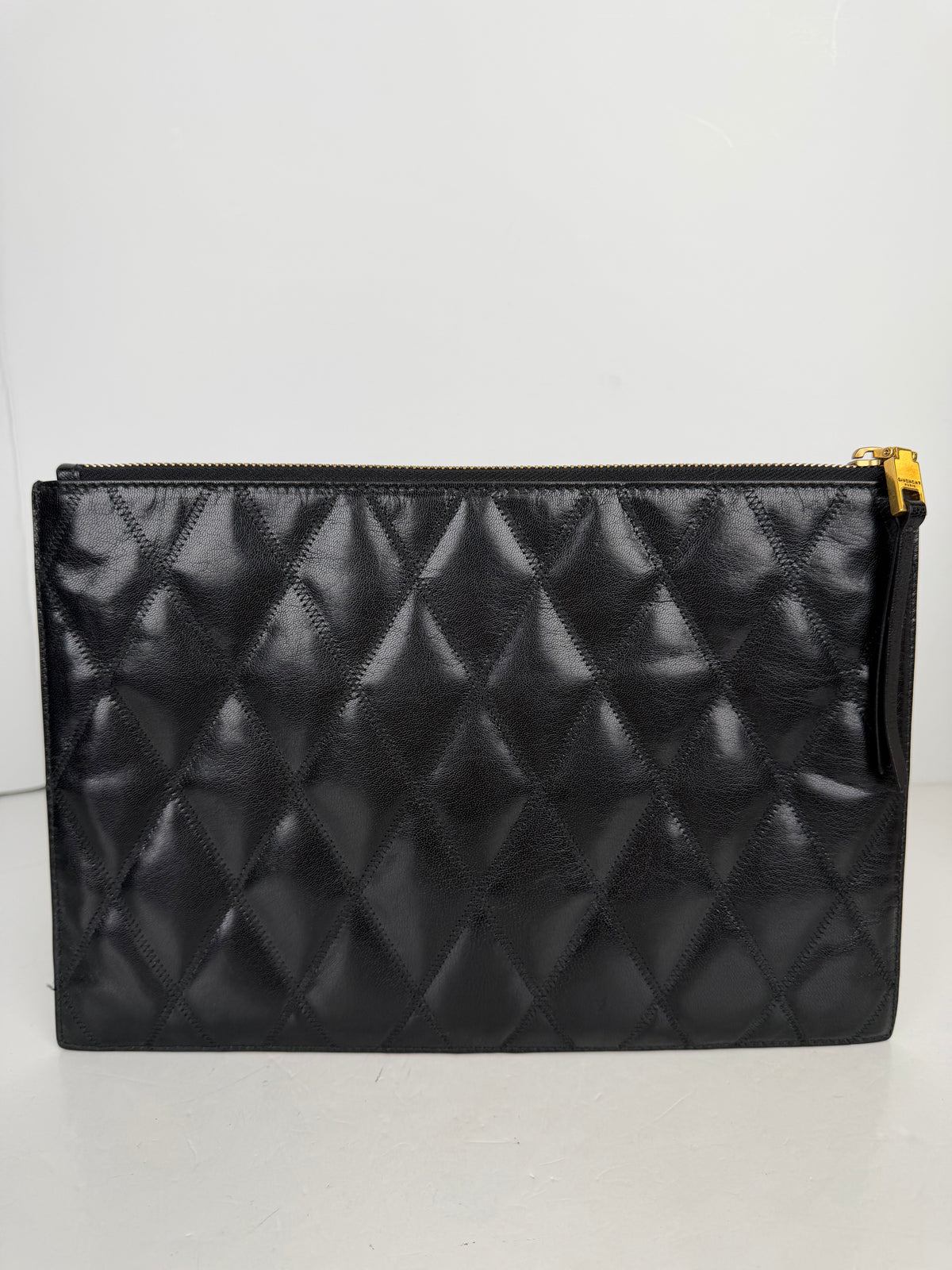 Givenchy GV3 Medium Pouch in Black Diamond Quilted Goatskin YS14