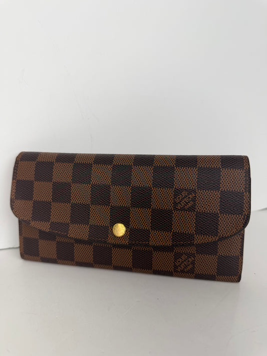 Louis Vuitton Wallet in Damier Ebene Coated Canvas Y