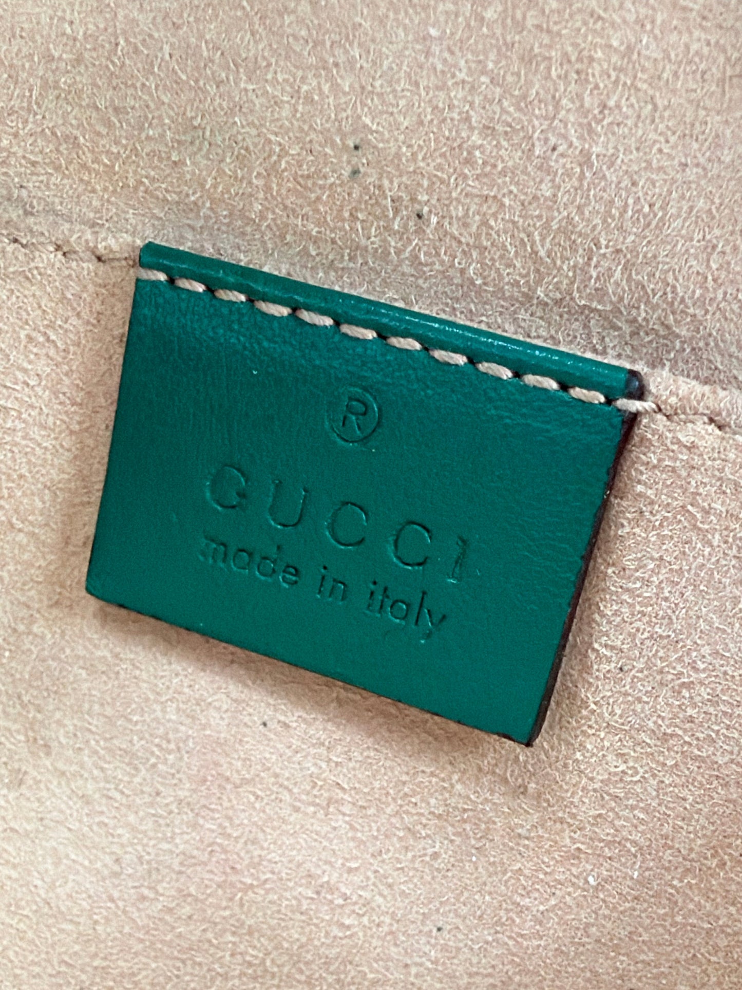 Gucci GG Marmont Shoulder Bag Small in Green Quilted Leather Y-20