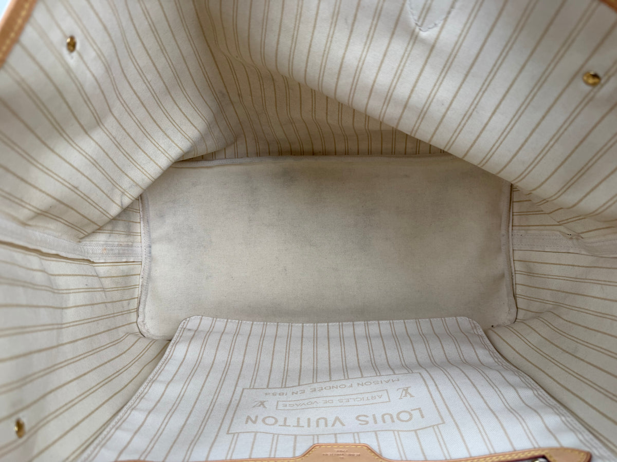 Louis Vuitton Neverfull GM Tote Bag in Damier Azur Coated Canvas 2014 YS12