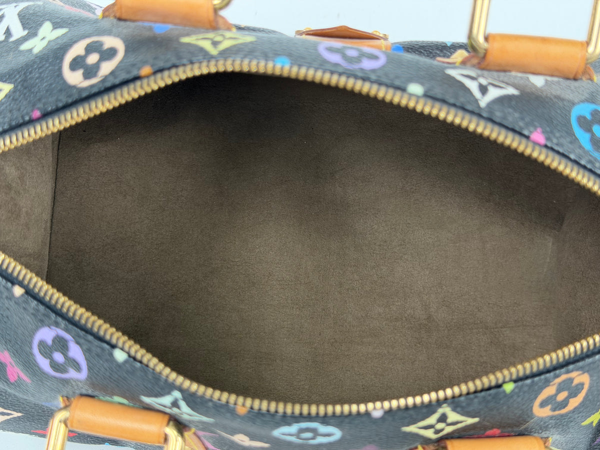 Louis Vuitton Takashi Murakami Speedy 30 Handbag in LV Multicolore Monogram Vintage 2004 YS02