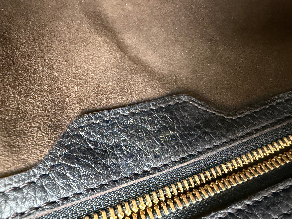 Louis Vuitton Monogram Mahina Selene MM Shoulder Bag in Black Leather YC1