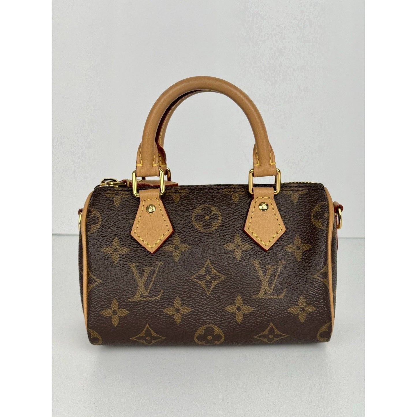 Louis Vuitton Nano Speedy Monogram Canvas Handbag