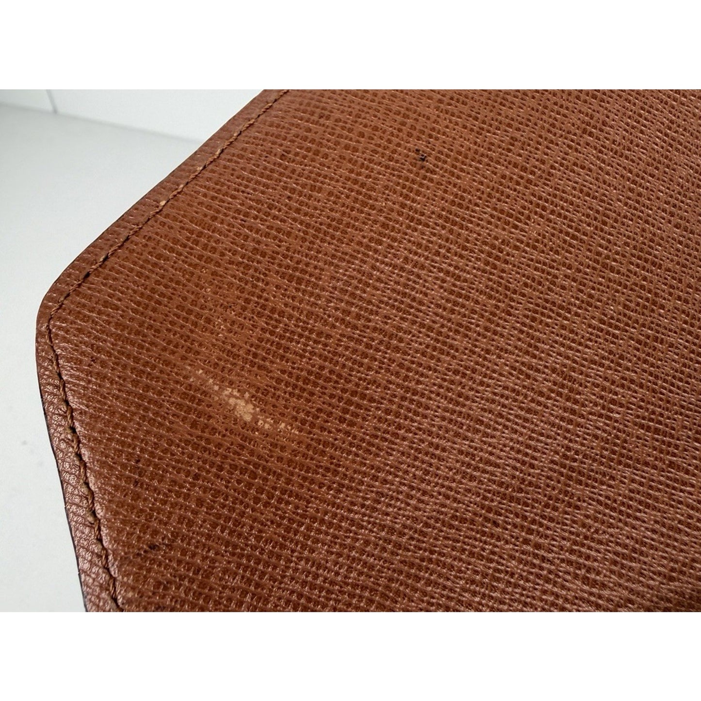 Louis Vuitton Monceau 28 Handbag Vintage Brown LV Monogram Coated Canvas 1994 S3