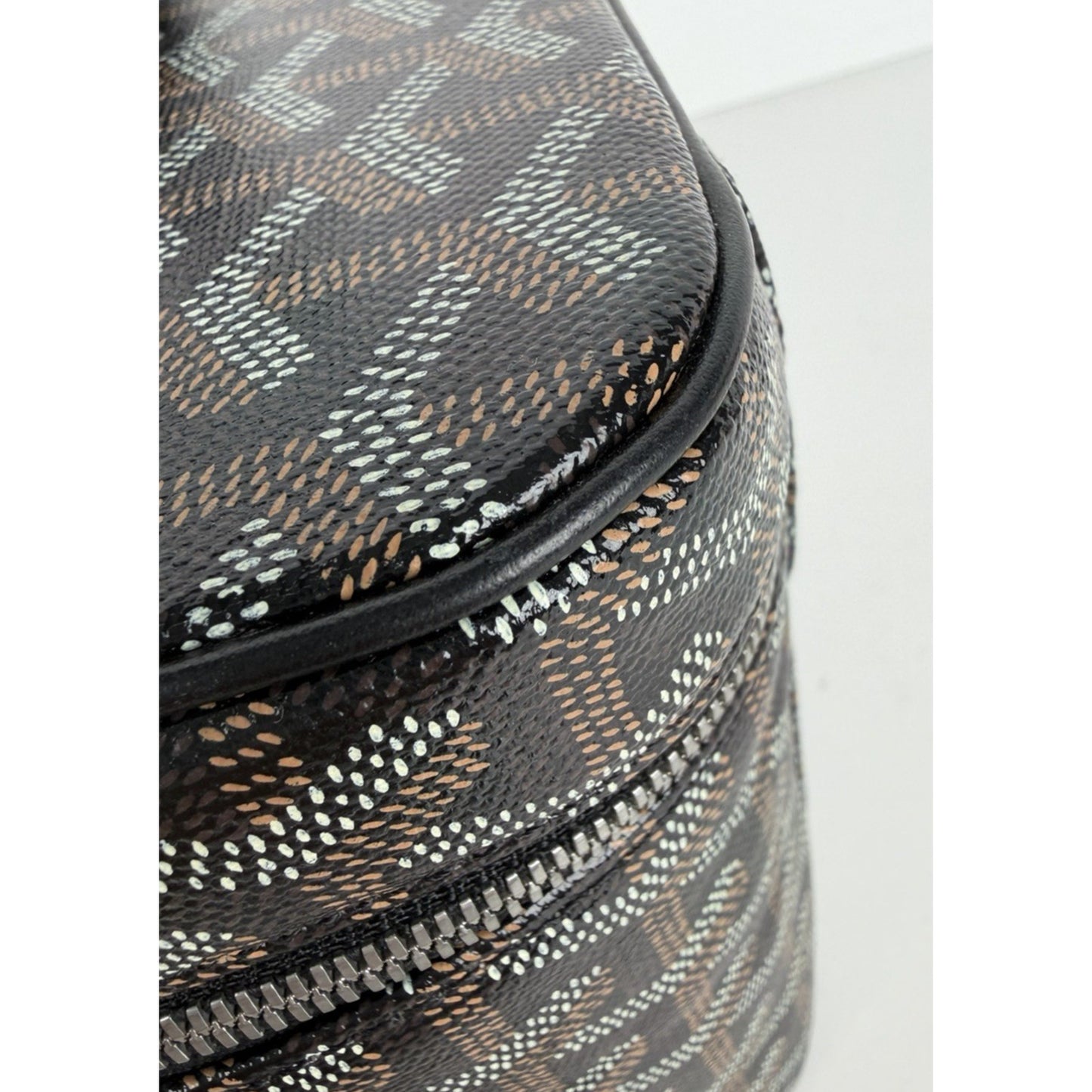 Goyard Muse Vanity Case PM Goyardine Pattern Coated Canvas Leather Handle B4