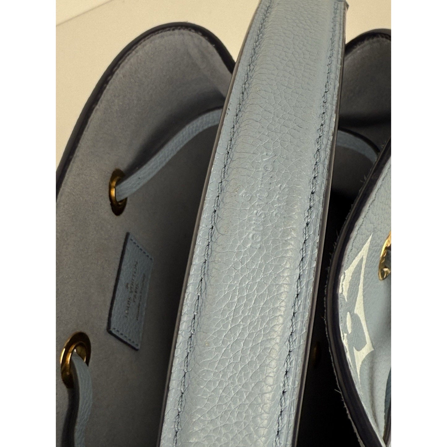 LOUIS VUITTON Giant Monogram Neonoe BB Blue Empriente Women's Shouder Bag