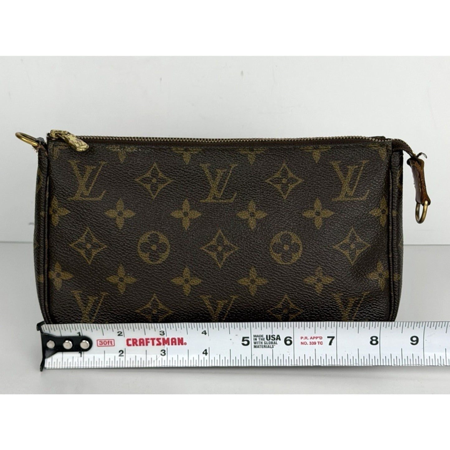Louis Vuitton Pochette Accessoires Pouch Brown Monogram Coated Canvas 2001 S07