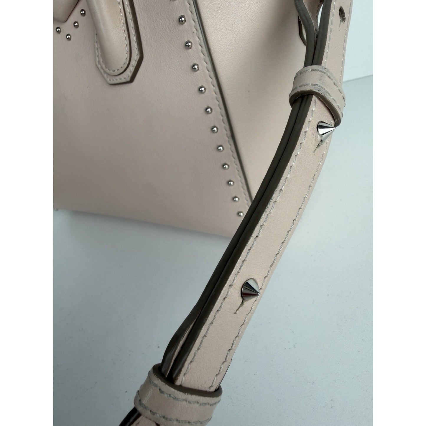 Givenchy Mini Studded Antigona Bag in Nude Pink Color Calfskin Leather S-06