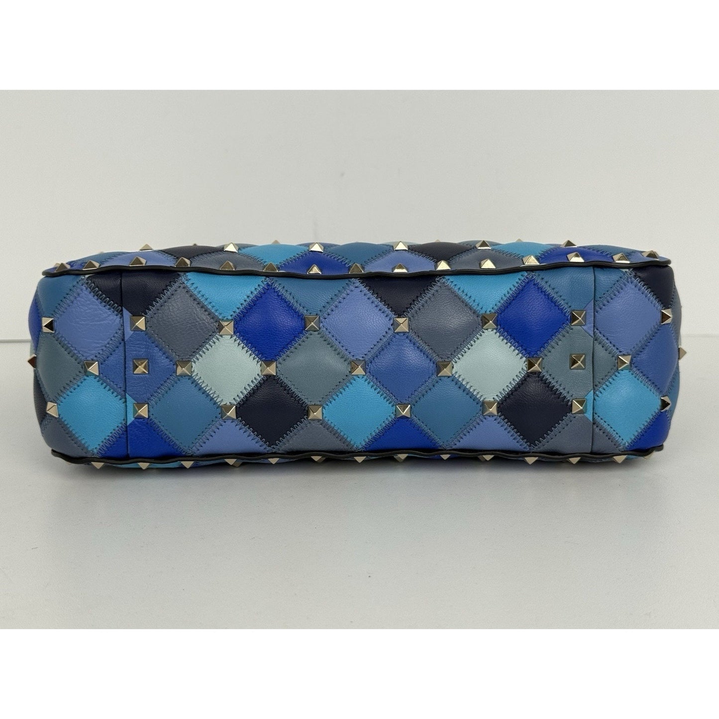 Valentino Garavani Lambskin Patchwork Medium Rockstud Spike Shoulder Bag Angel