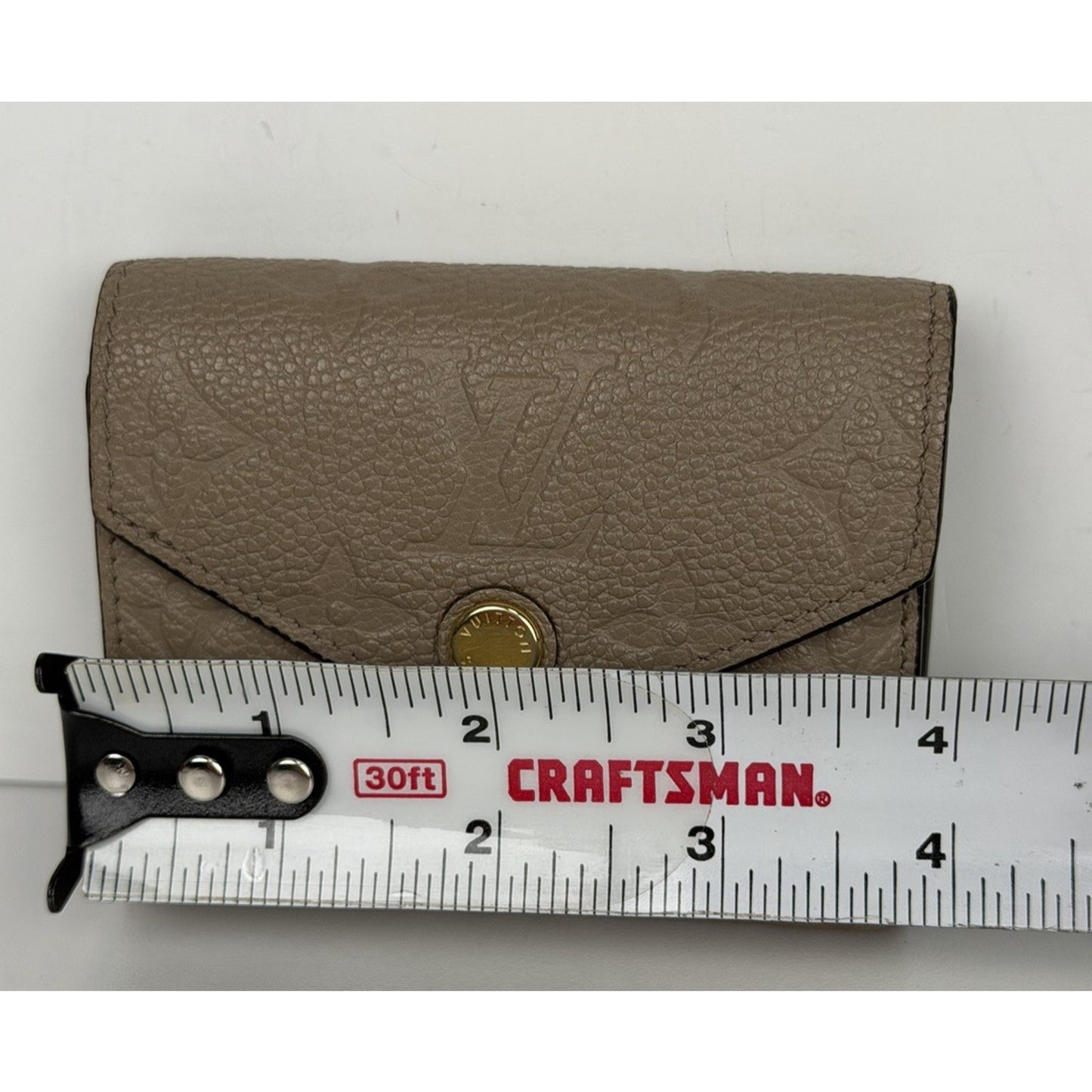Louis Vuitton Zoe Wallet Tourterelle Gray Monogram Empreinte Leather NFC S