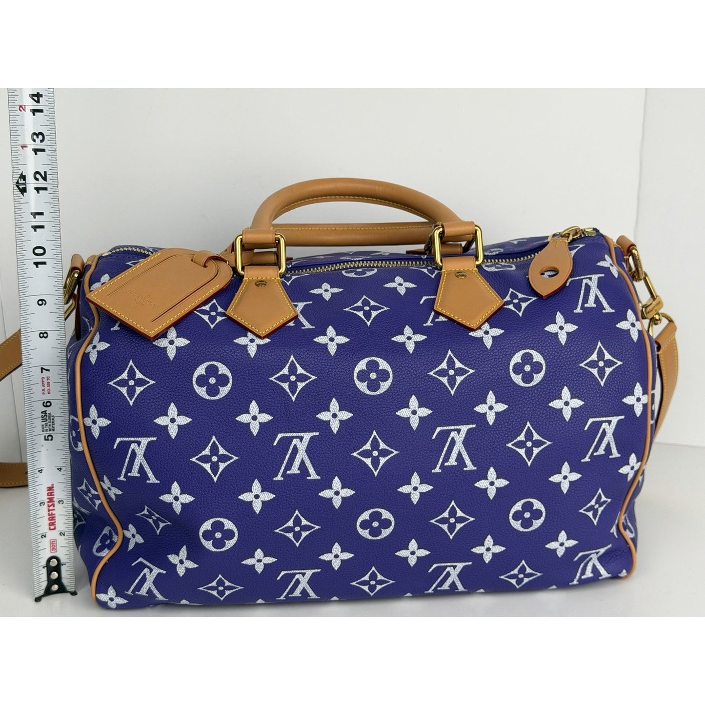 Louis Vuitton Speedy P9 Bandouliere 40 in Purple Monogram Calfskin Microchipped
