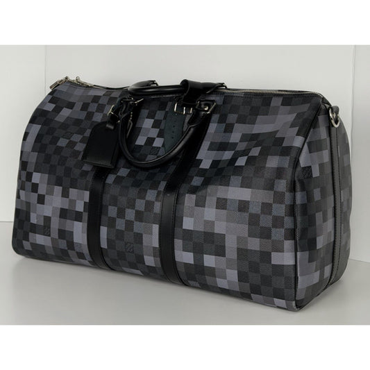 Louis Vuitton Keepall Bandouliere 50 Duffel Bag Gray Damier Canvas (2018)