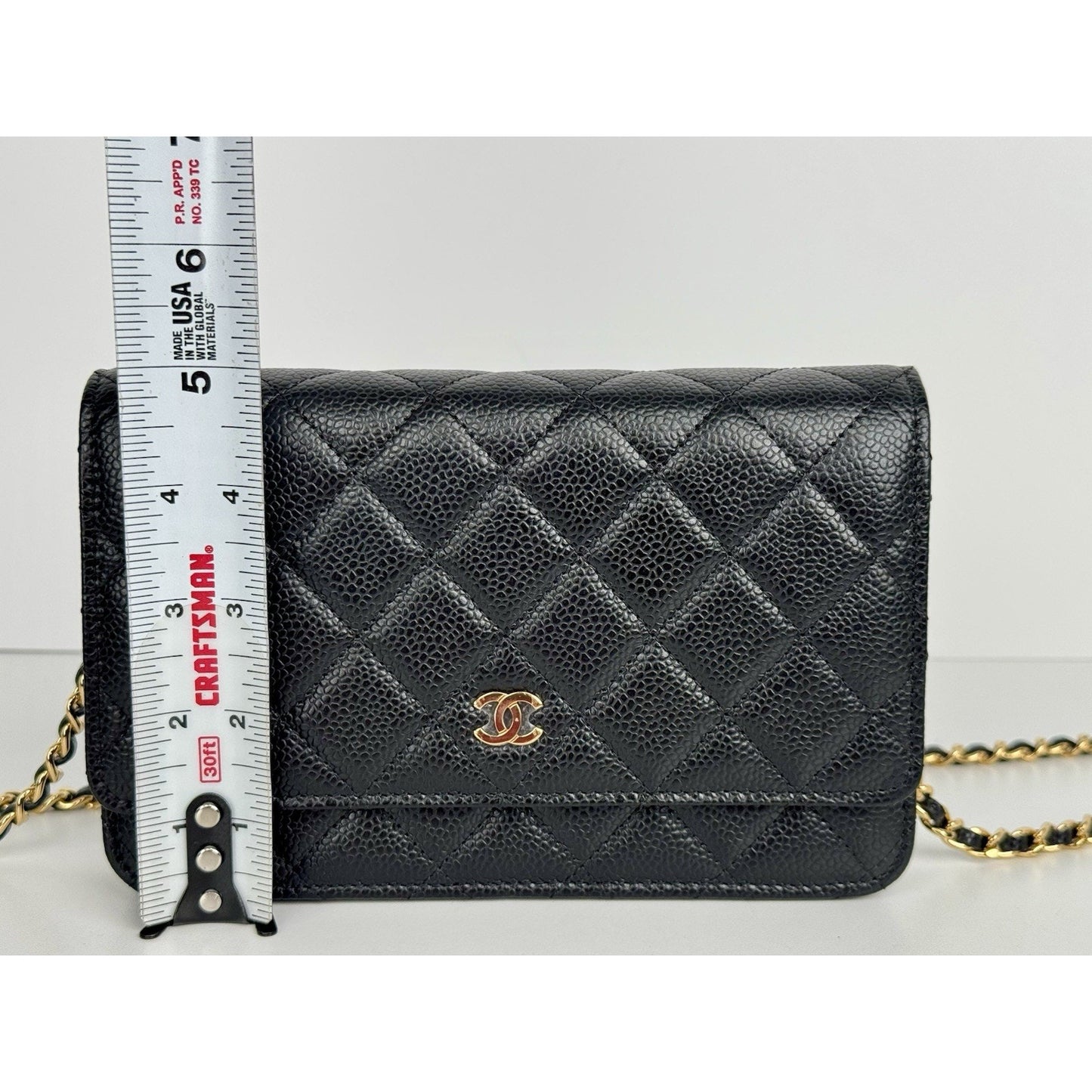 Chanel Classic Wallet on Chain in Black Caviar Leather