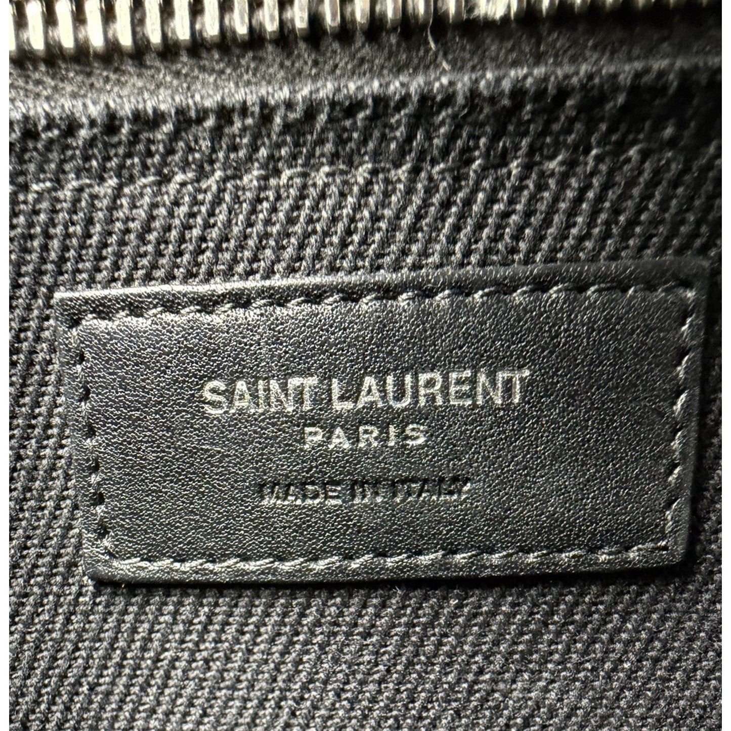 Saint Laurent Rive Gauche Tote Bag Small in Black Canvas and Calfskin S11