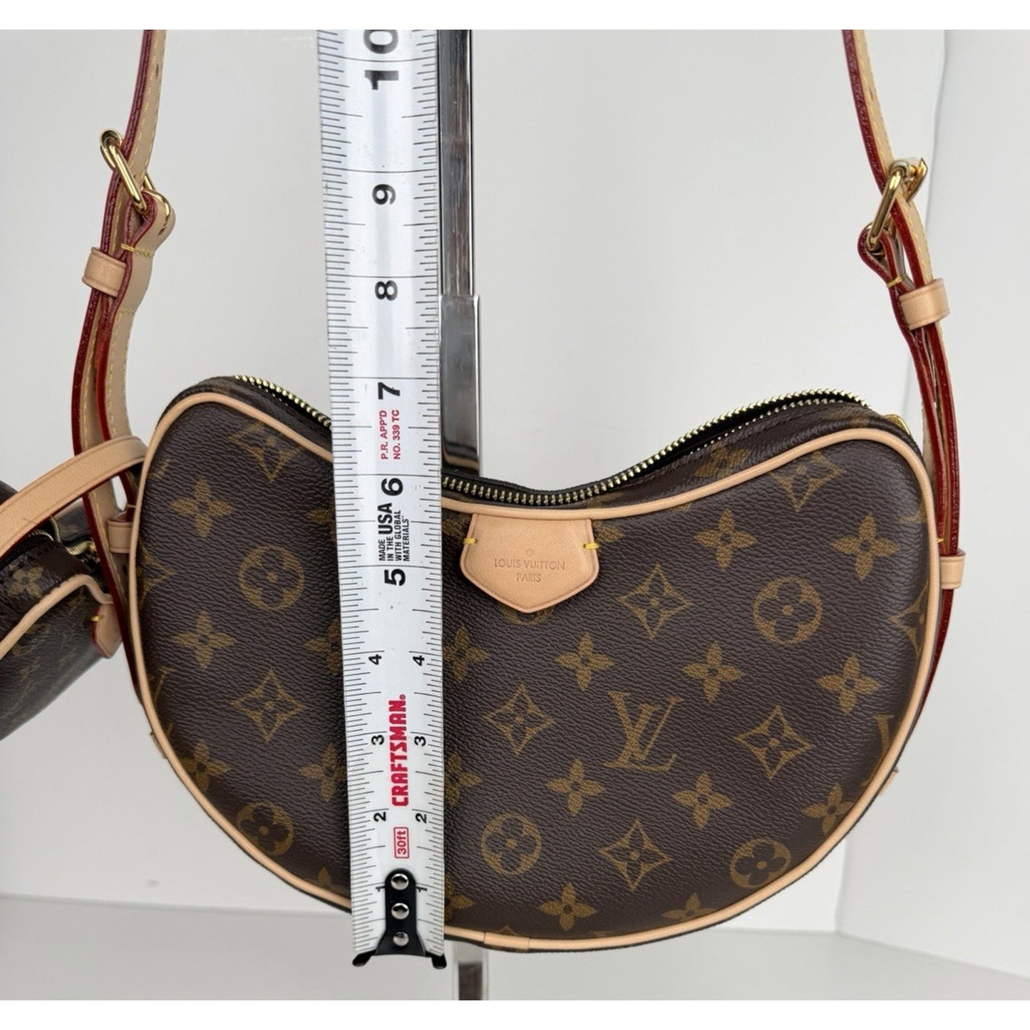 Louis Vuitton Croissant MM Bag in Brown LV Monogram Coated Canvas NFC B-5