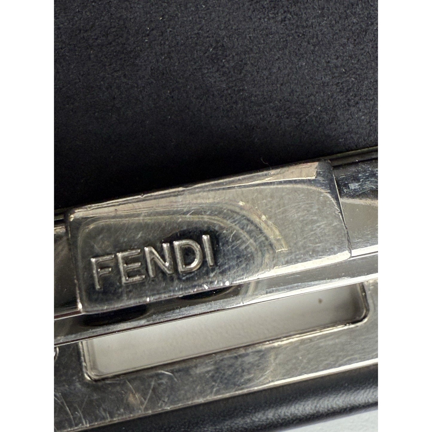 Fendi Peekaboo Large Black Leather Top Handle Women's Bag