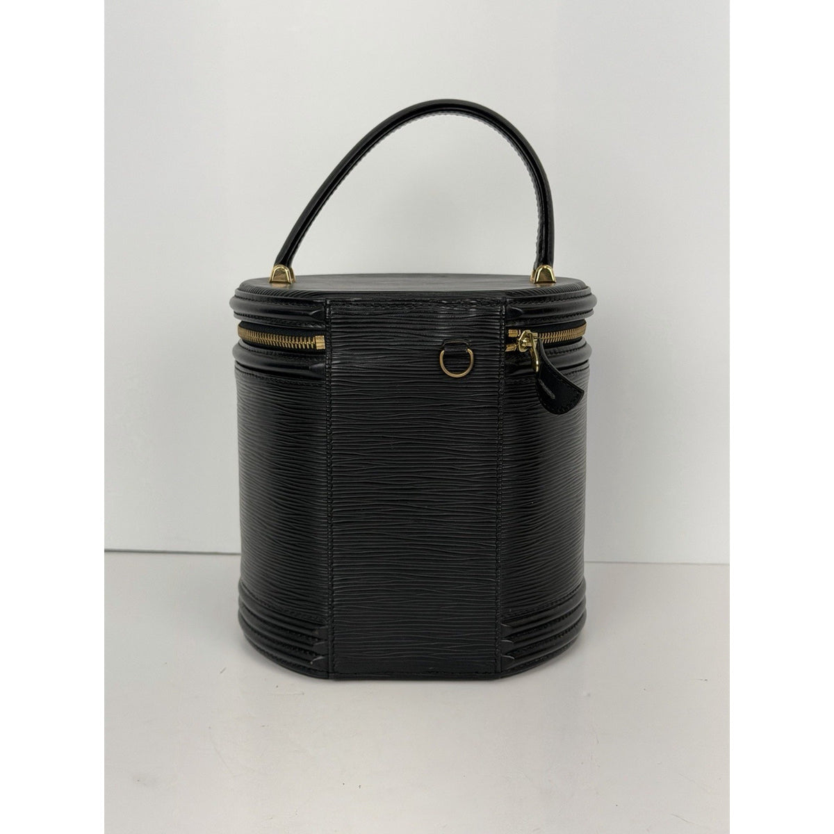 Louis Vuitton Cannes Vanity Case Bag in Black Textured Epi Leather S