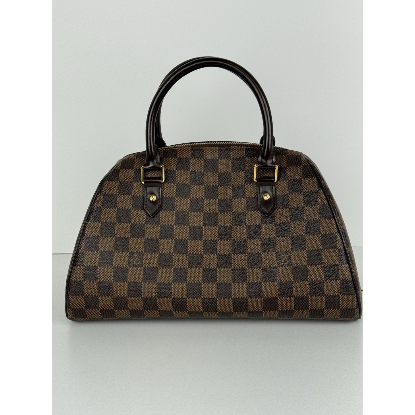Louis Vuitton Ribera Handbag Damier Ebene Brown Canvas Women's Bag