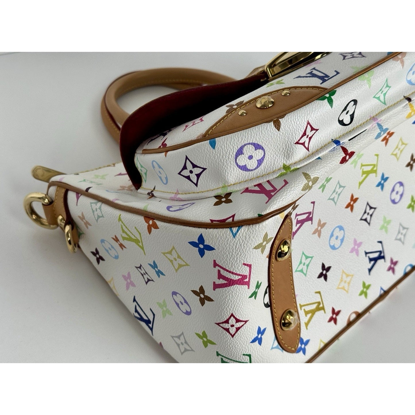Louis Vuitton Rita Satchel White Monogram Multicolor Canvas Women’s Bag B-1