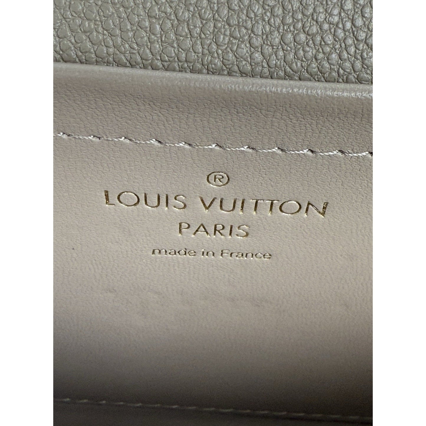 LOUIS VUITTON LV GHW Marceau Momogram Empreinte Beige Leather Shoulder Bag