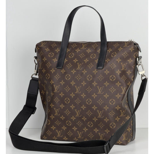 Louis Vuitton Kitan Tote Bag Monogram Macassar Coated Brown Canvas 2014 S