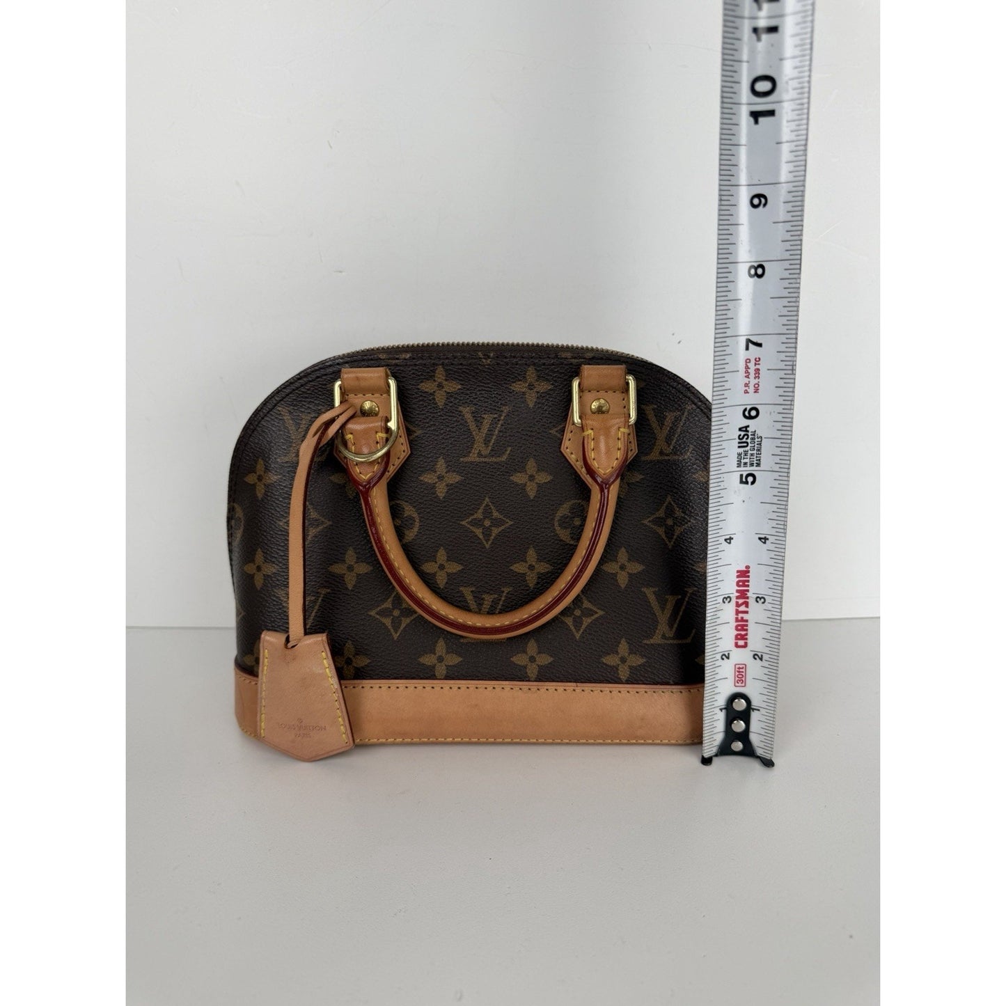 Louis Vuitton Alma BB Top Handle Bag in Brown LV Monogram Coated Canvas 2020 S