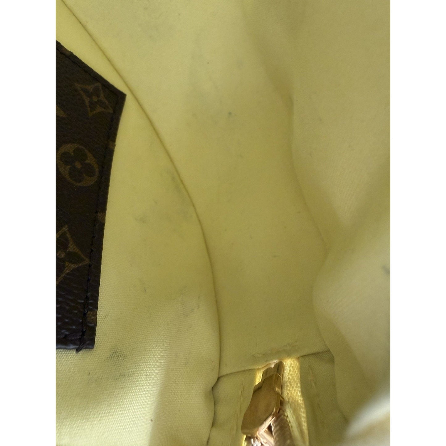 Louis Vuitton Croissant Handbag Monogram Vernis PM Yellow B-7