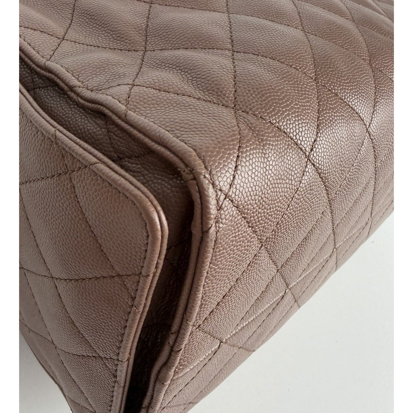 Chanel Medium 25 Hobo Bag is Mauve Quilted Caviar Leather 2022 E8