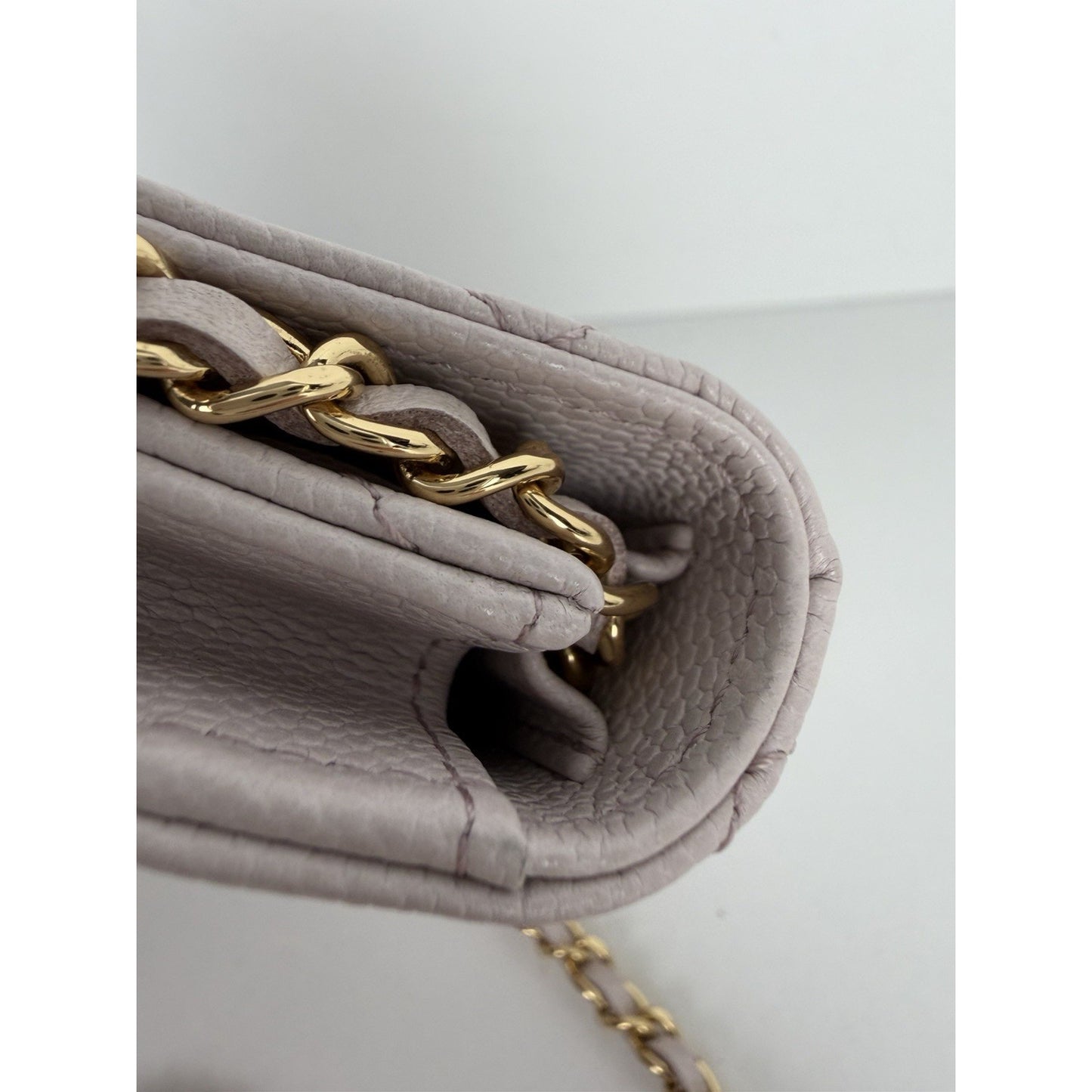 Chanel Miss Coco Clutch Chain Light Purple Quilted Caviar Leather 2021-2022 B1