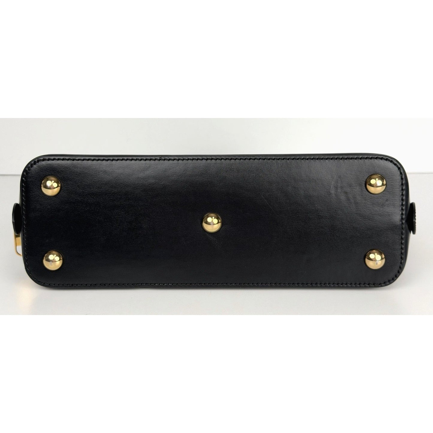 LAYAWAY Gucci Horsebit 1955 Medium Top Handle Bag in Black Smooth Leather C5