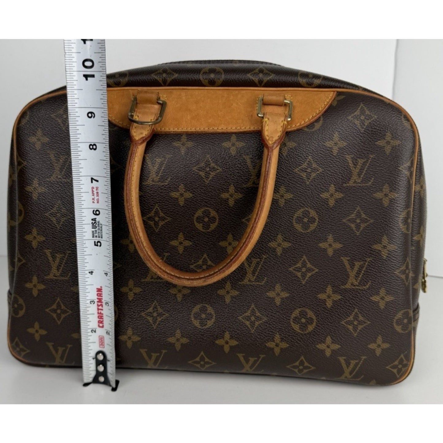 Louis Vuitton Classic Deauville Medium Bag in Brown Coated Canvas S