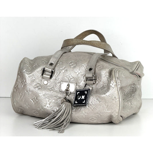 Louis Vuitton Silver Monogram Shimmer Comete Bag in Genuine Leather 2008 S