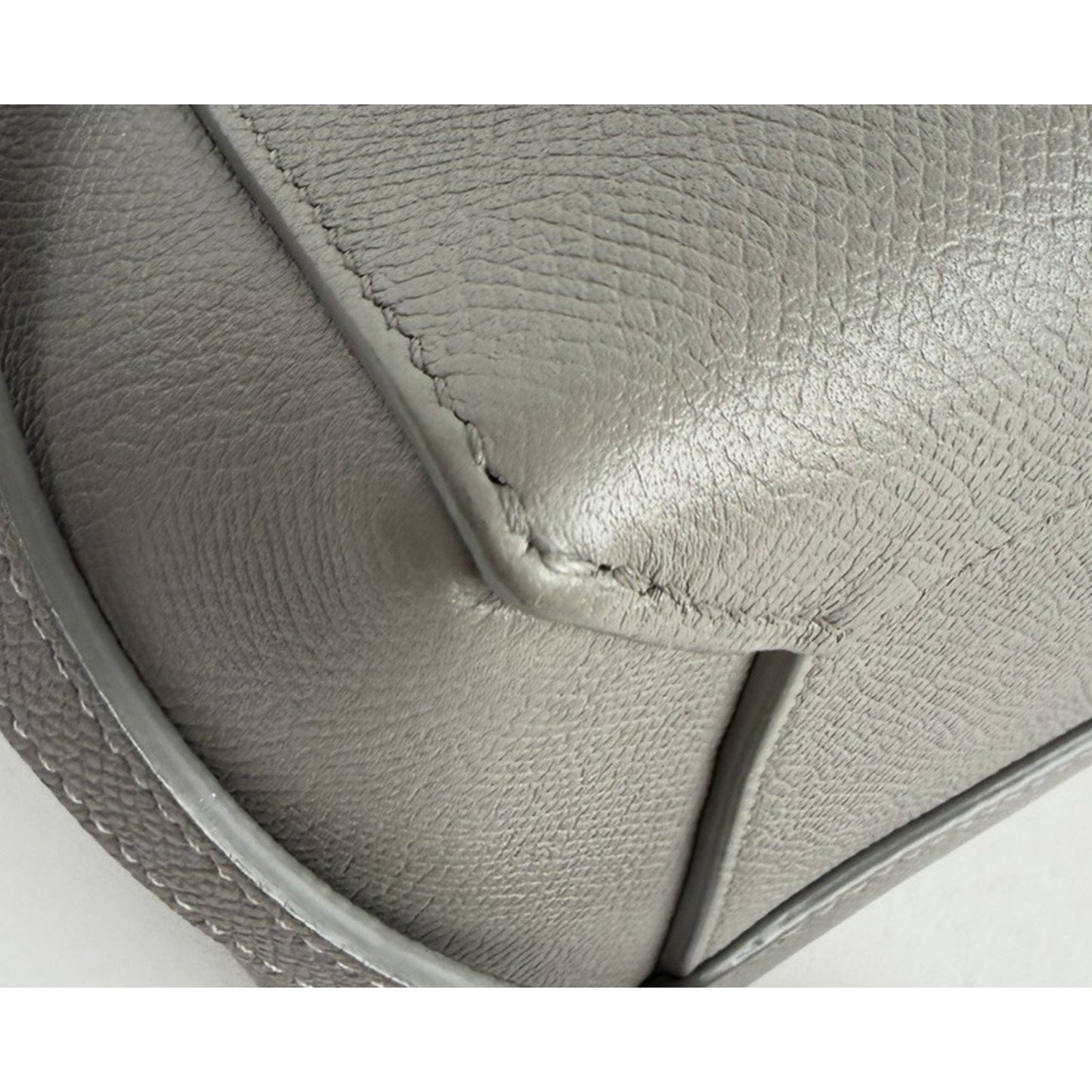 Celine Belt Micro Bag in Grey Grained Calfskin Leather by Phoebe Philo S-07