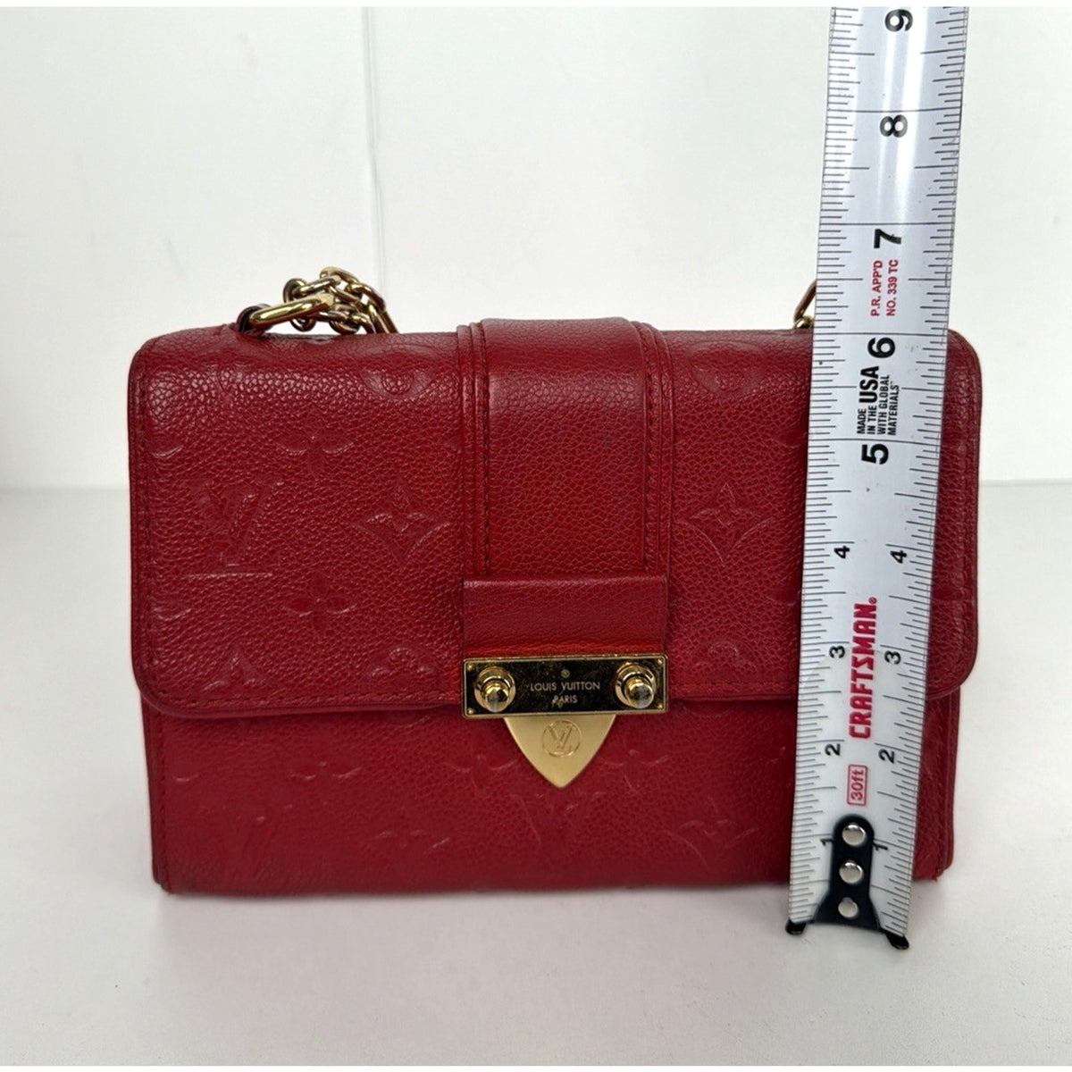 Louis Vuitton Saint Sulpice BB Shoulder Bag in Red Empreinte Leather 2018 S07