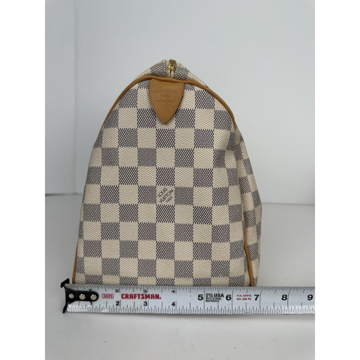 Louis Vuitton Speedy 30 Top Handle Bag in Damier Azur Coated Canvas 2007 S02