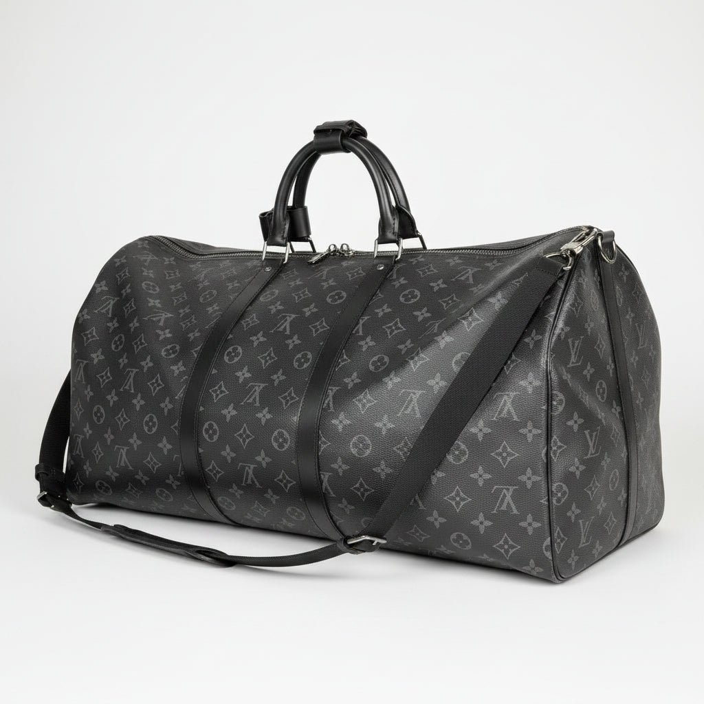 Louis Vuitton Keepall Bandouliere 55 in Monogram Eclipse Coated Canvas NFC S