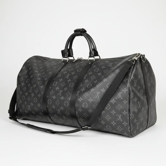 Louis Vuitton Keepall Bandouliere 55 in Monogram Eclipse Coated Canvas NFC S