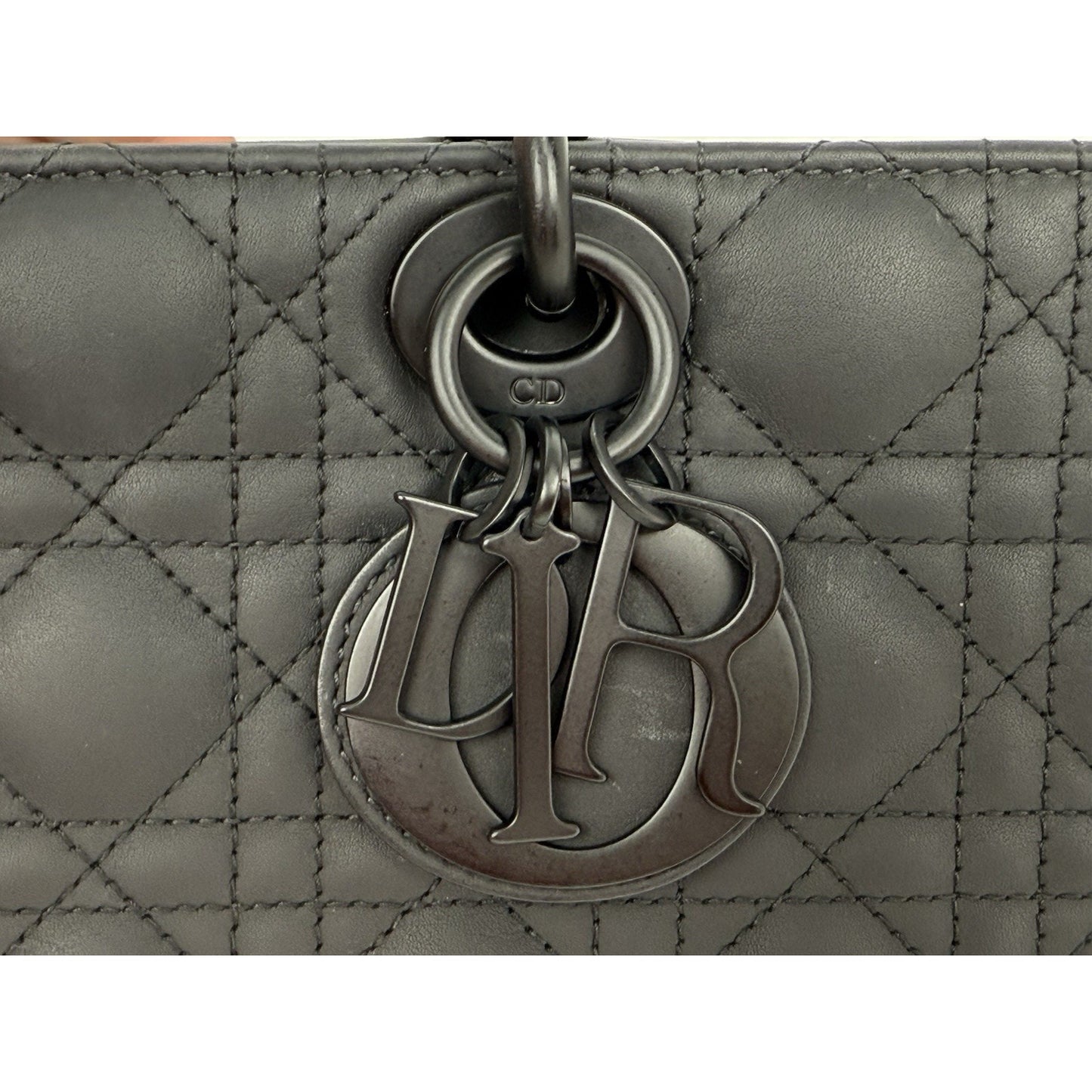 DIOR Medium Lady D-Joy Matte Black Shoulder Bag