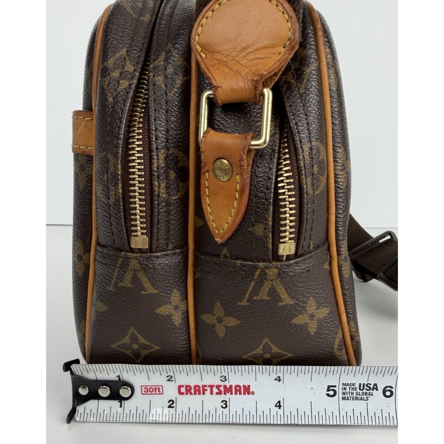 Louis Vuitton Monogram Reporter PM Crossbody Bag in Brown Coated Canvas 2004 S13