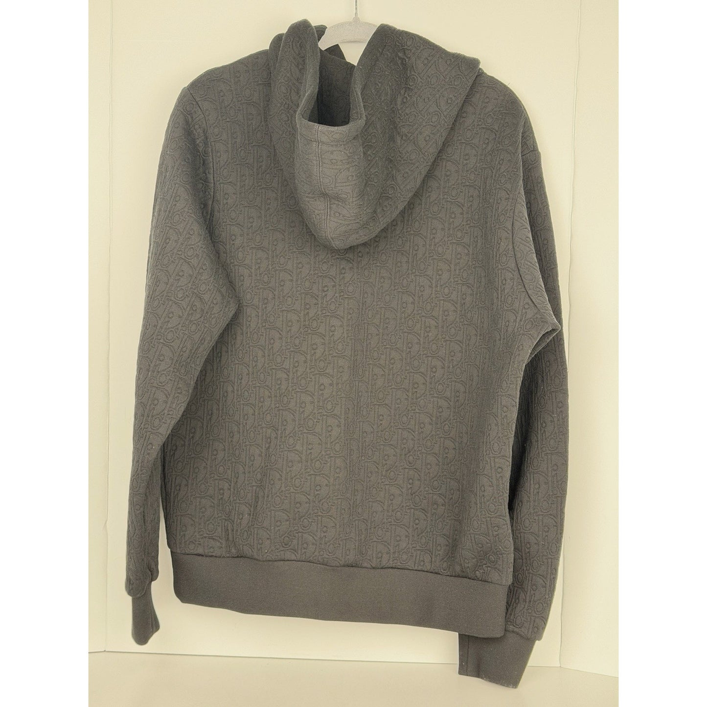 Dior Men Oblique Hooded Sweatshirt in Black Cotton-Blend Jersey