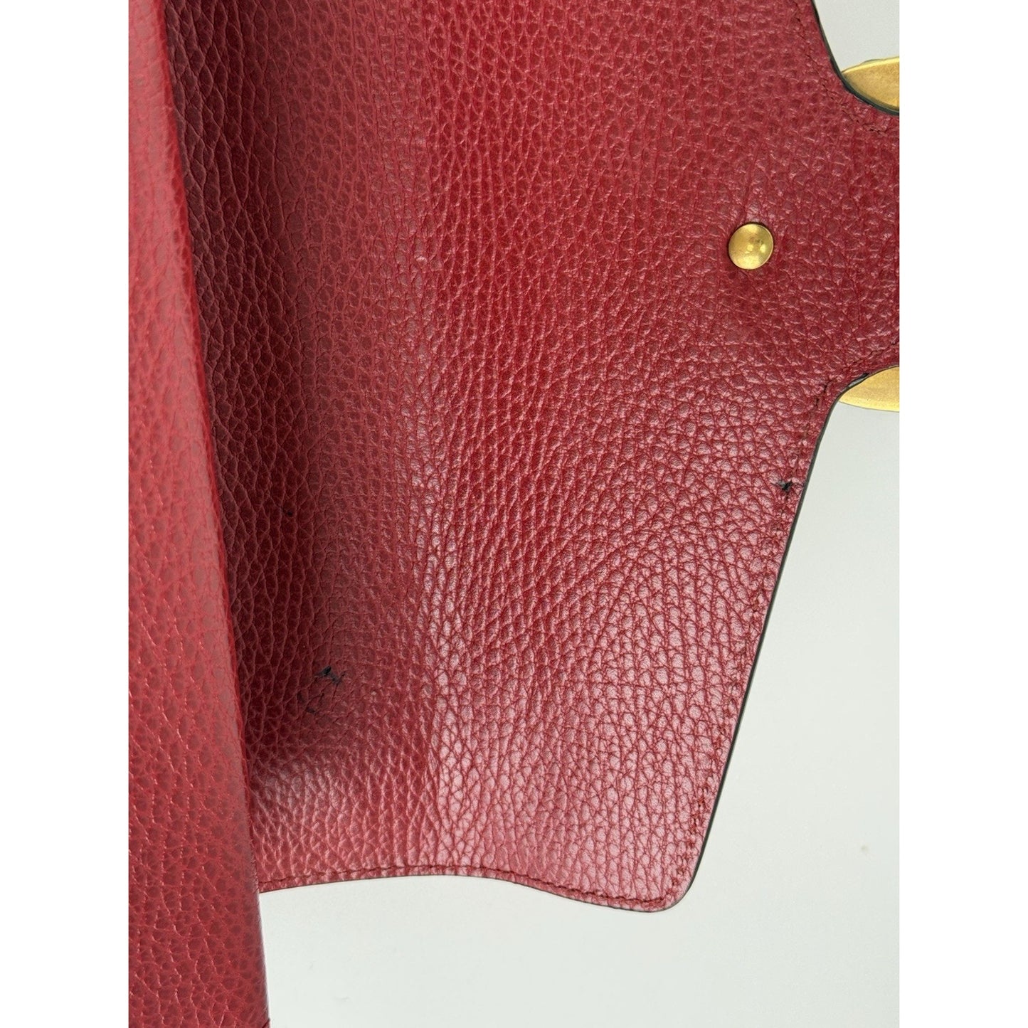 Gucci Dionysus Small Chain Strap Women's Shoulder Bag in Red Leather