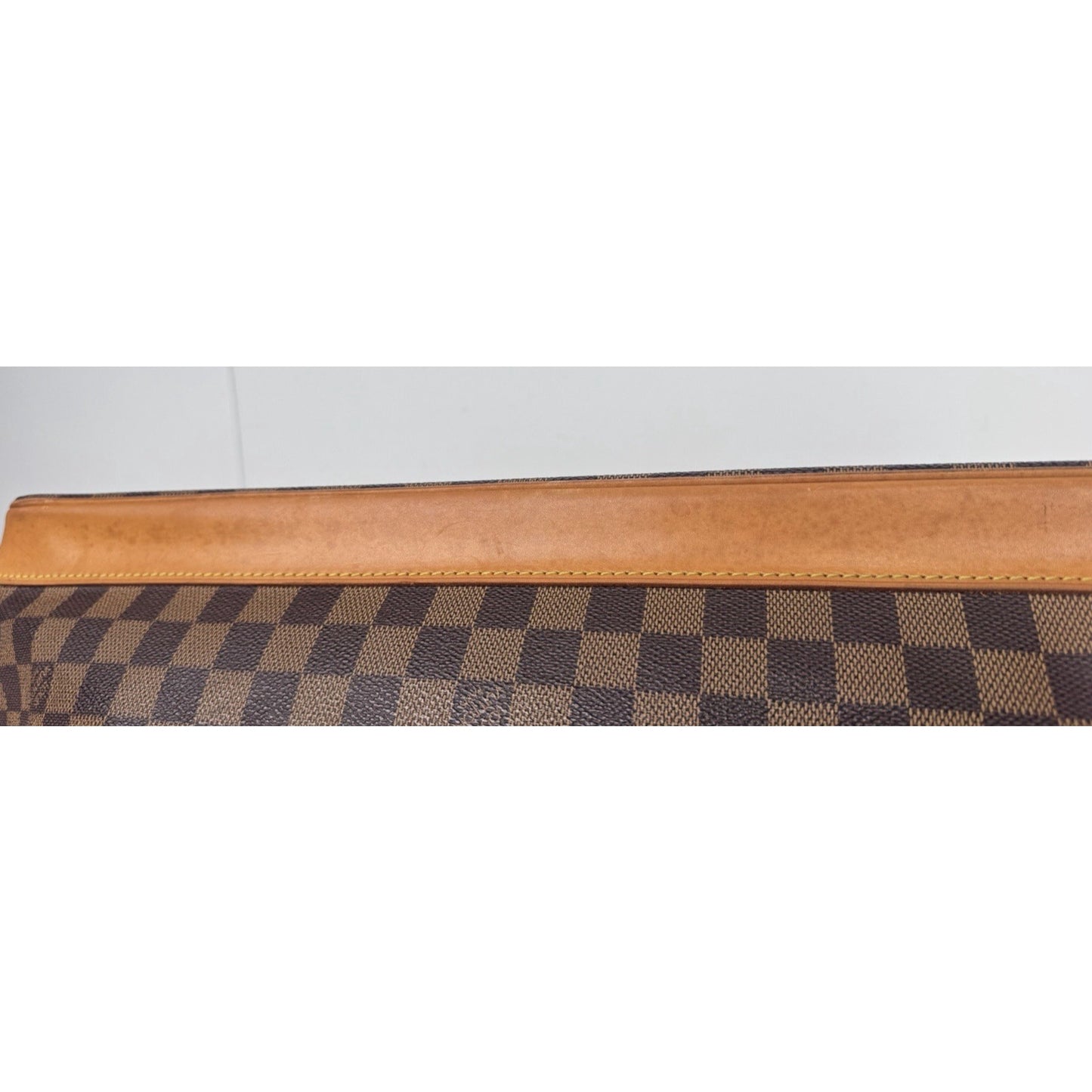 Louis Vuitton Damier Ebene Clipper Travel Bag Brown Canvas Lim Ed 1996 S