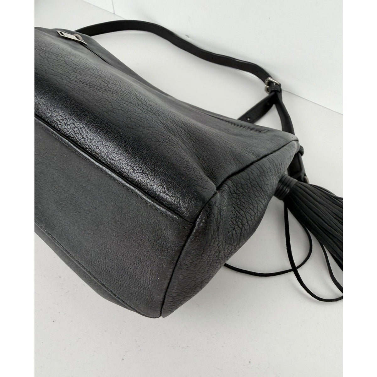 Saint Laurent West Hollywood Medium Chain Crossbody Bag In Black Leather S-10