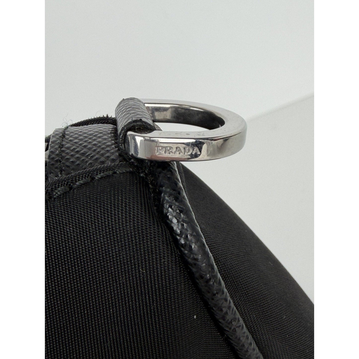 Prada Re-Nylon and Saffiano Leather Shoulder Bag in Black with Mini Pouch S01