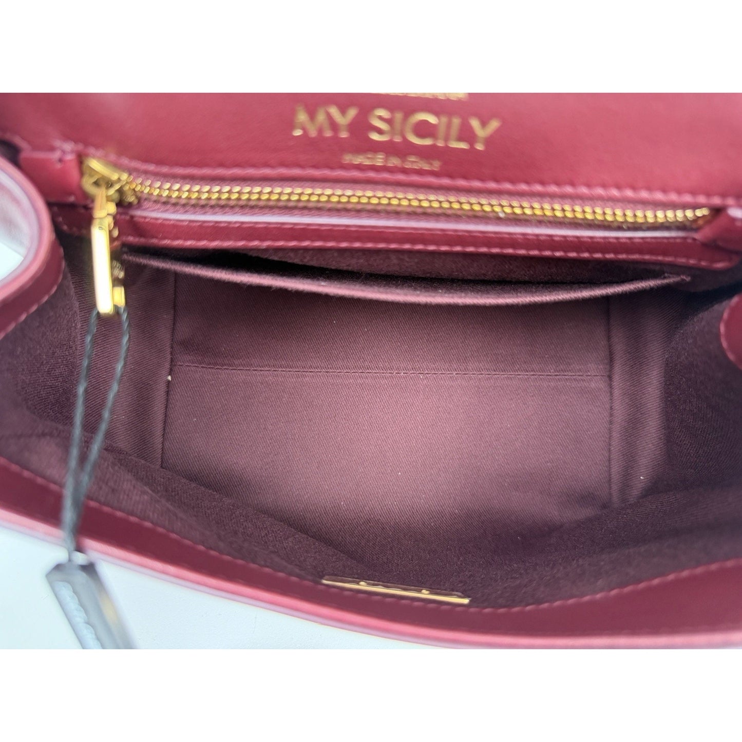 Dolce & Gabbana My Sicily Leather Medium Handbag in Bordeaux R1