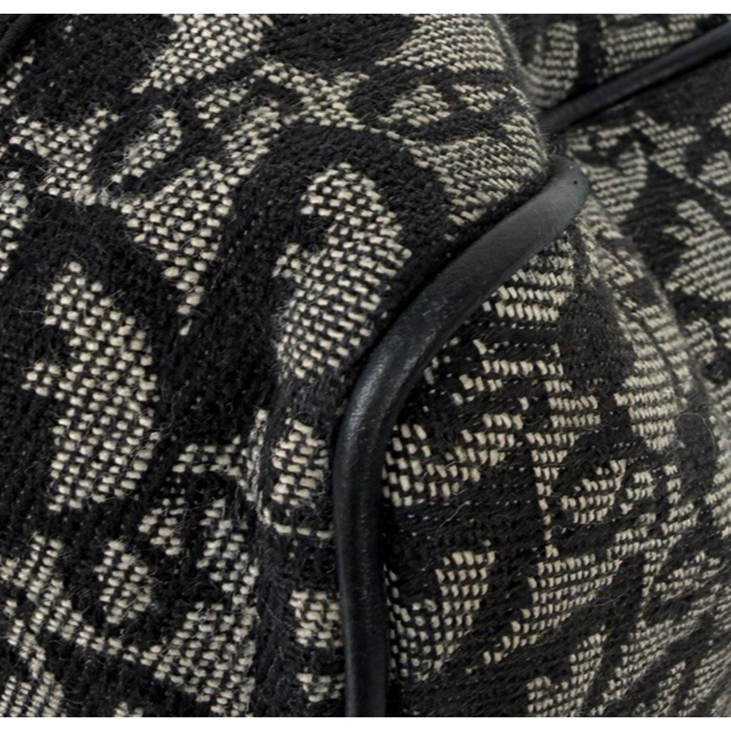Christian Dior Trotter Boston Small Bag in Black Monogram Canvas 2002 S