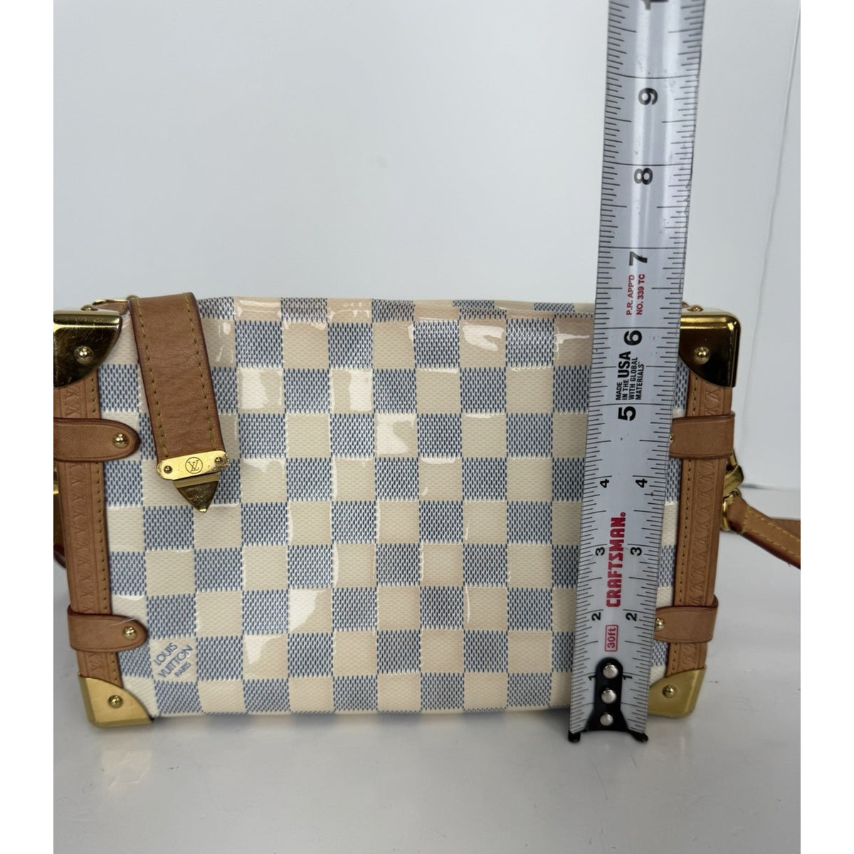 Louis Vuitton Side Trunk MM in Damier Vernis Calfskin Patent Leather NFC D2