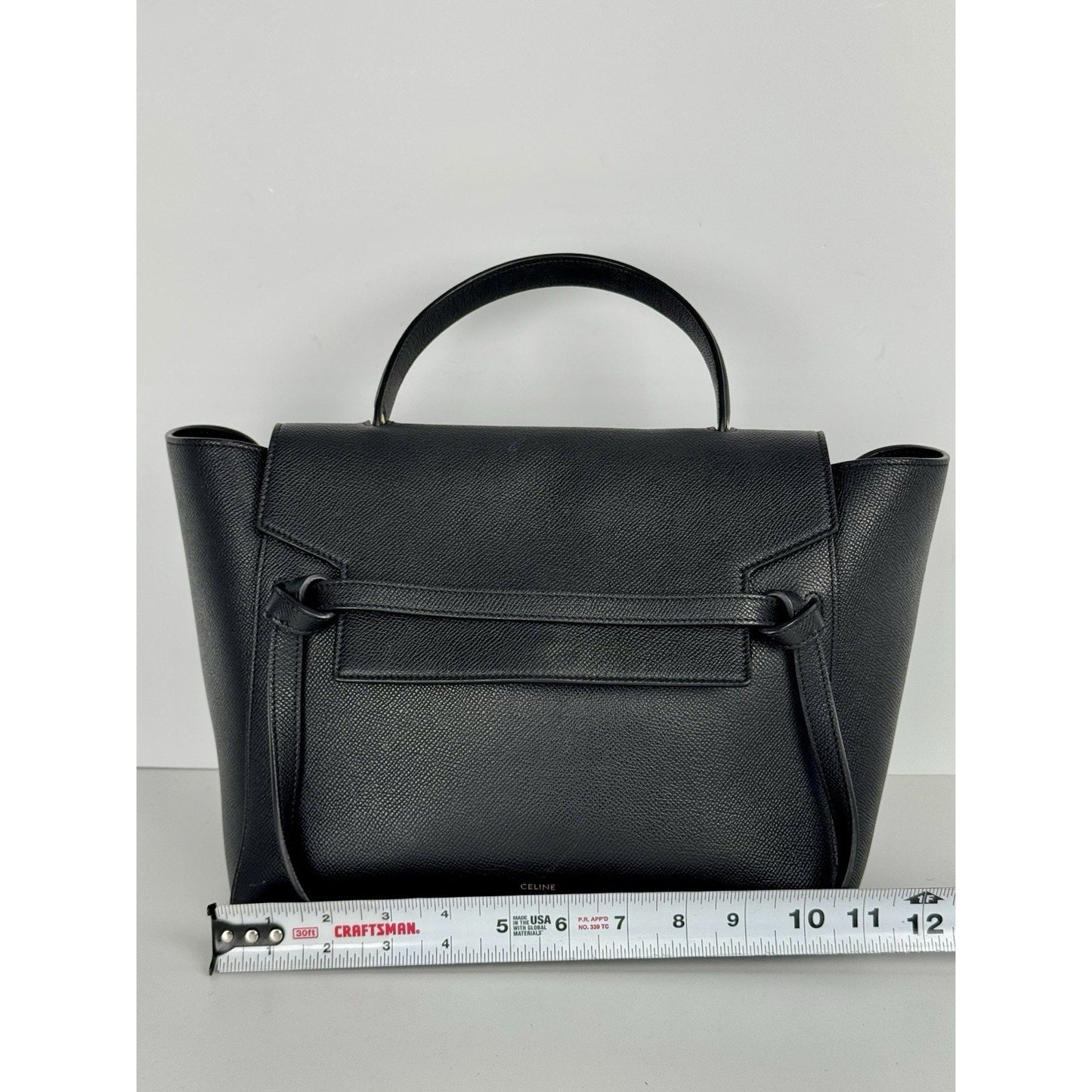 Celine Belt Bag in Black Grained Leather D-6