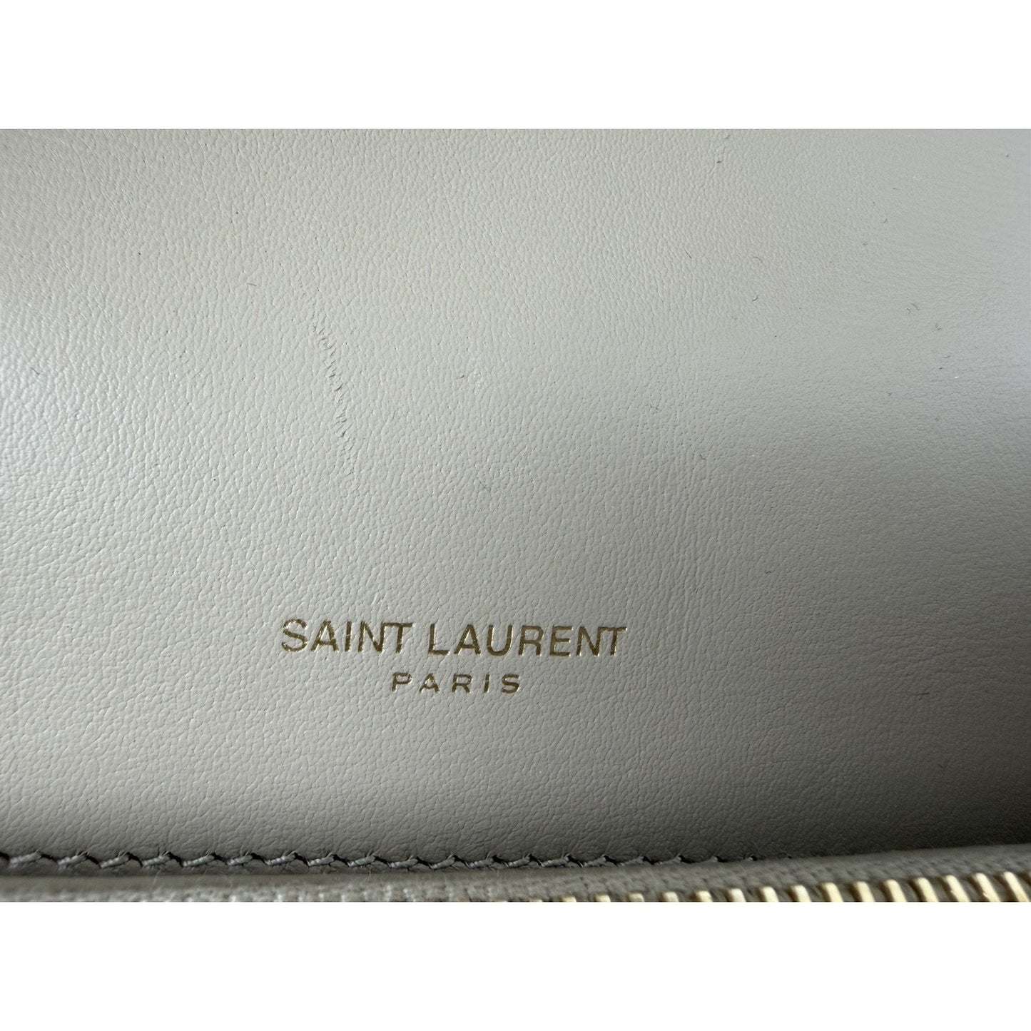 Saint Laurent Medium College Bag in Quilted Taupe Suede S10