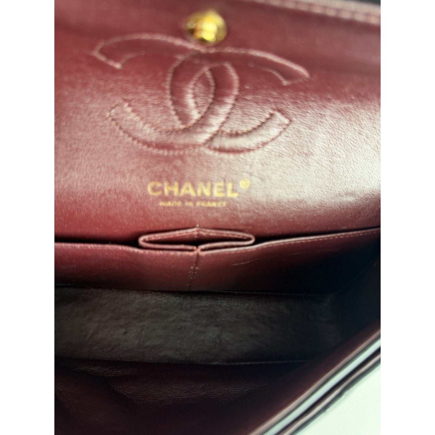 CHANEL Shoulder Bag Double Flap Small Black Quilted Leather 2009-2010 U2